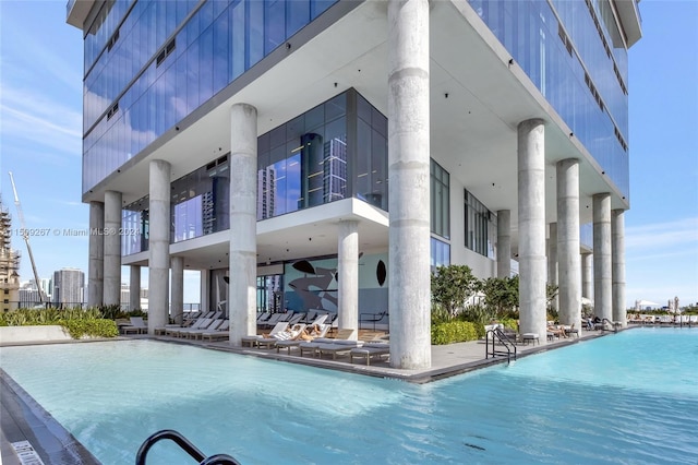 view of pool with a patio