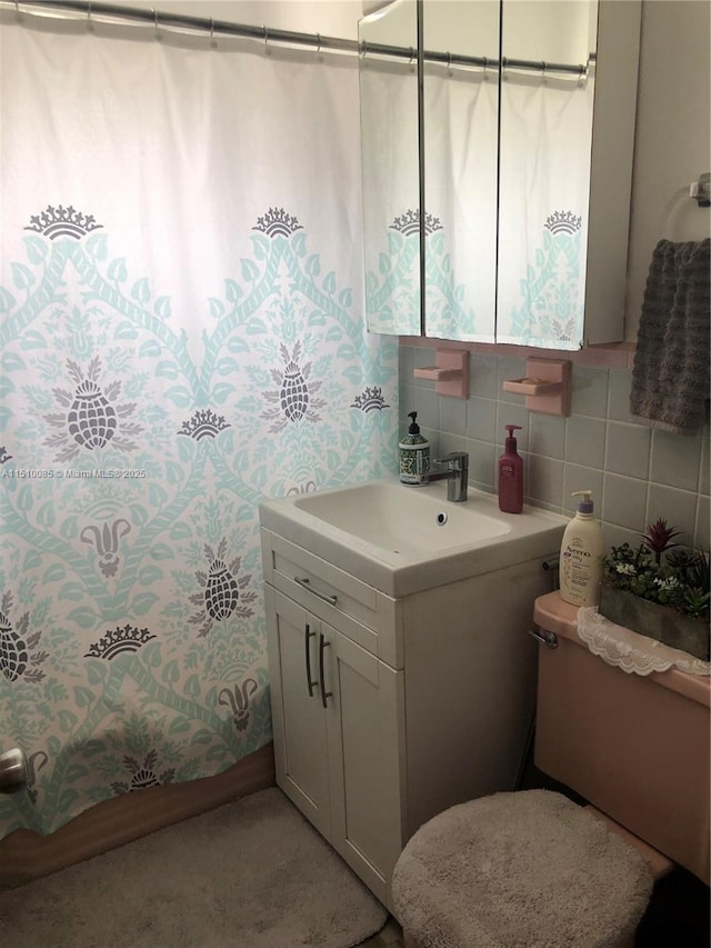 1256 NE 149th St, Miami, FL 33161 - bathroom with decorative backsplash and vanity