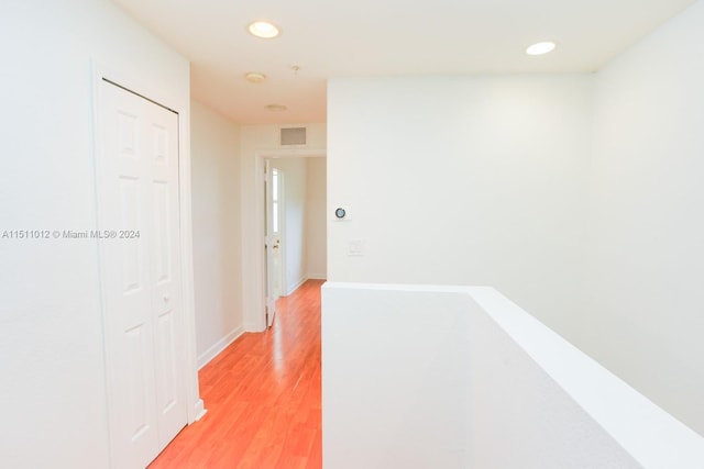 2150 Shoma Dr Unit 226, Royal Palm Beach, FL 33414 - corridor with recessed lighting, light wood-type flooring, and baseboards