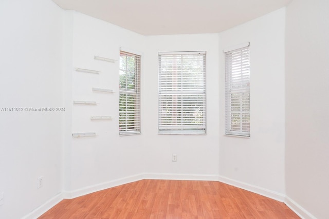 empty room with wood-type flooring