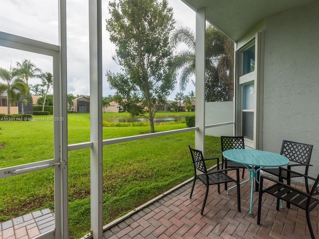 view of sunroom