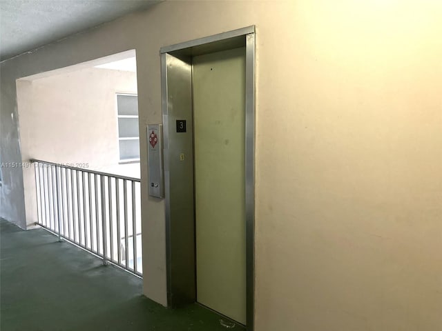 hall with elevator