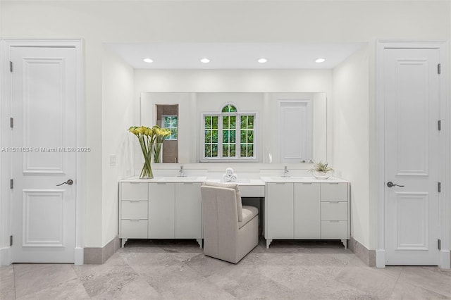 bathroom with vanity