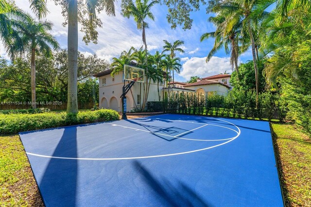 view of basketball court