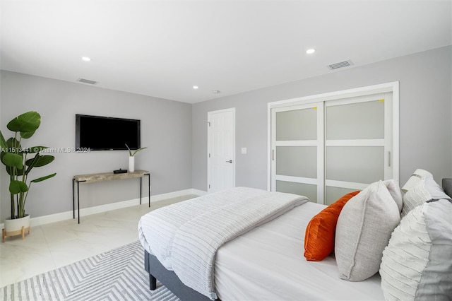 view of tiled bedroom