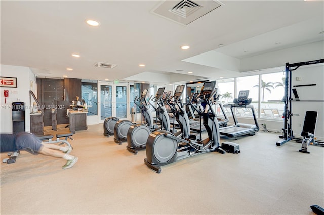 view of workout area