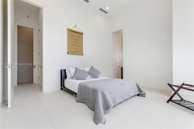 view of tiled bedroom