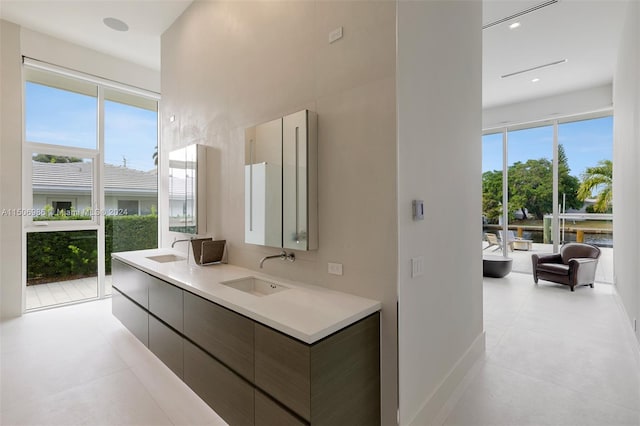 bathroom with vanity