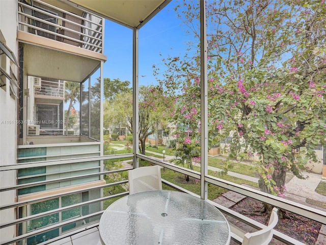 view of sunroom