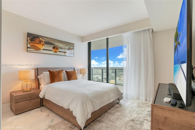 bedroom featuring carpet