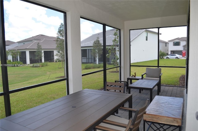 view of sunroom / solarium