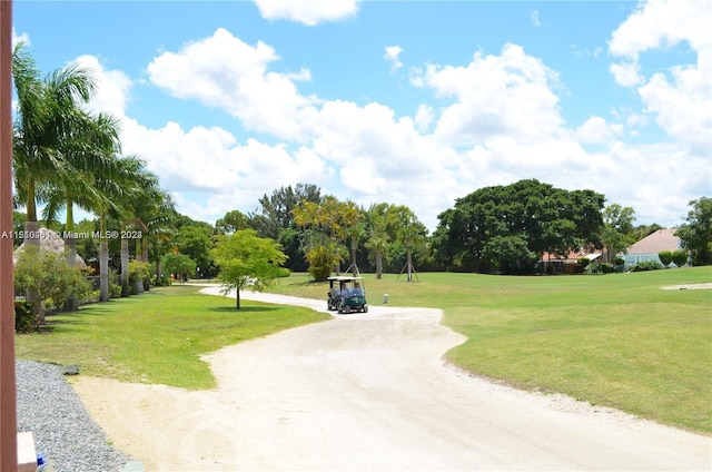 view of nearby features featuring a yard