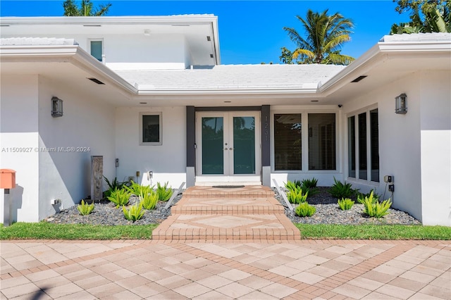 entrance to property with french doors