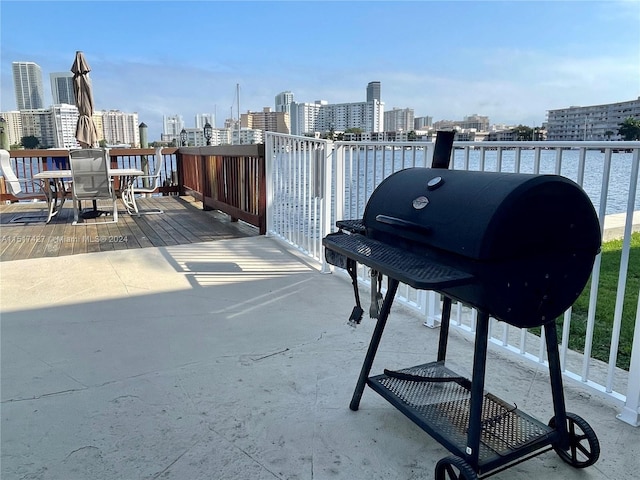 exterior space with grilling area