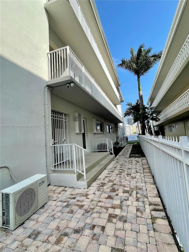 view of terrace with a balcony