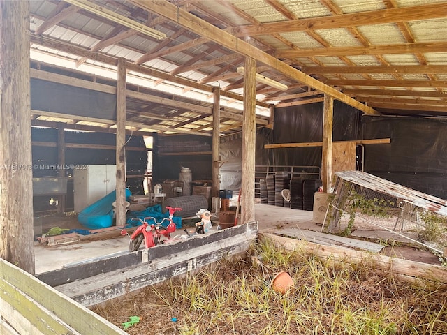 interior space with lofted ceiling