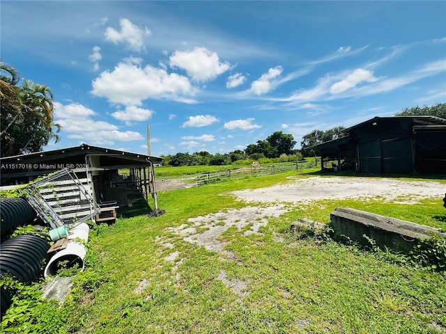 view of patio with an outdoor structure