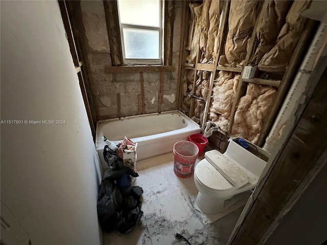 bathroom featuring  shower combination and toilet