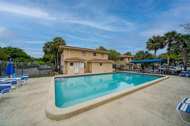 view of pool with a patio