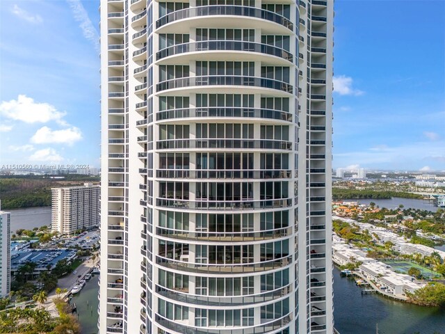 view of property with a water view