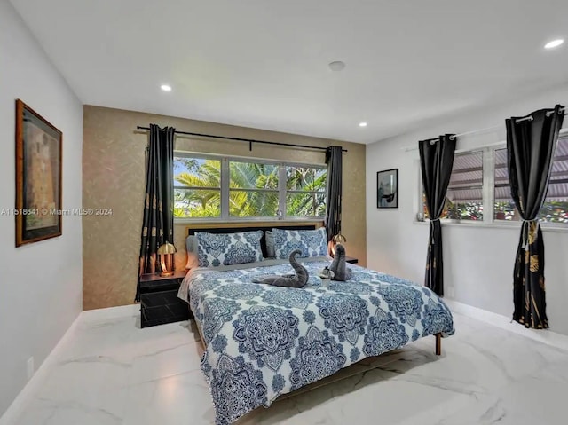 view of tiled bedroom