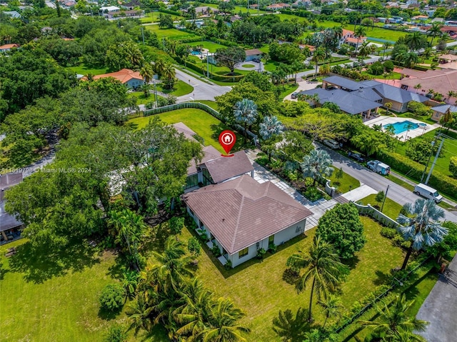 drone / aerial view featuring a residential view