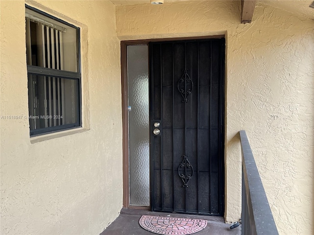 view of doorway to property