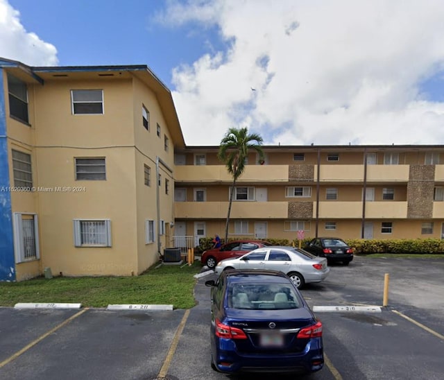 view of property featuring central air condition unit