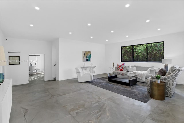 view of tiled living room