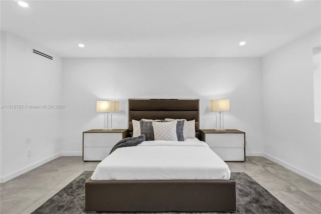 view of tiled bedroom