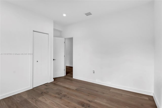 interior space featuring dark hardwood / wood-style flooring