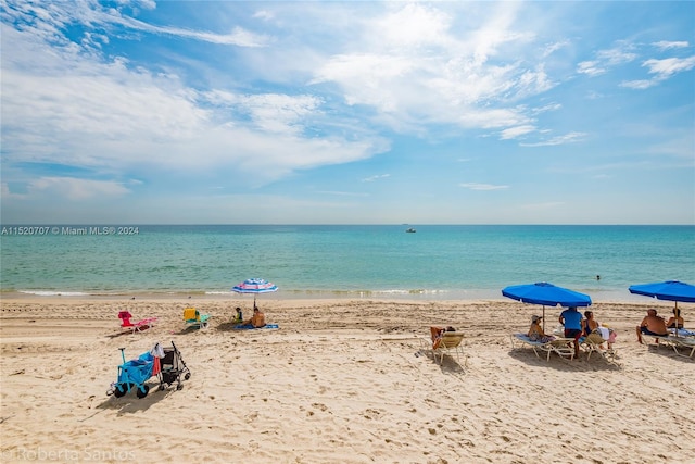 property view of water with a view of the beach