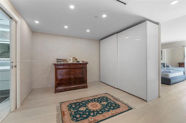 interior space with light wood-type flooring