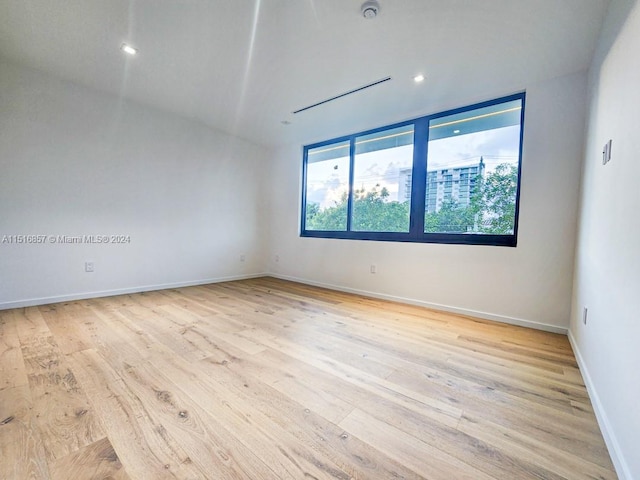 empty room featuring light hardwood / wood-style floors