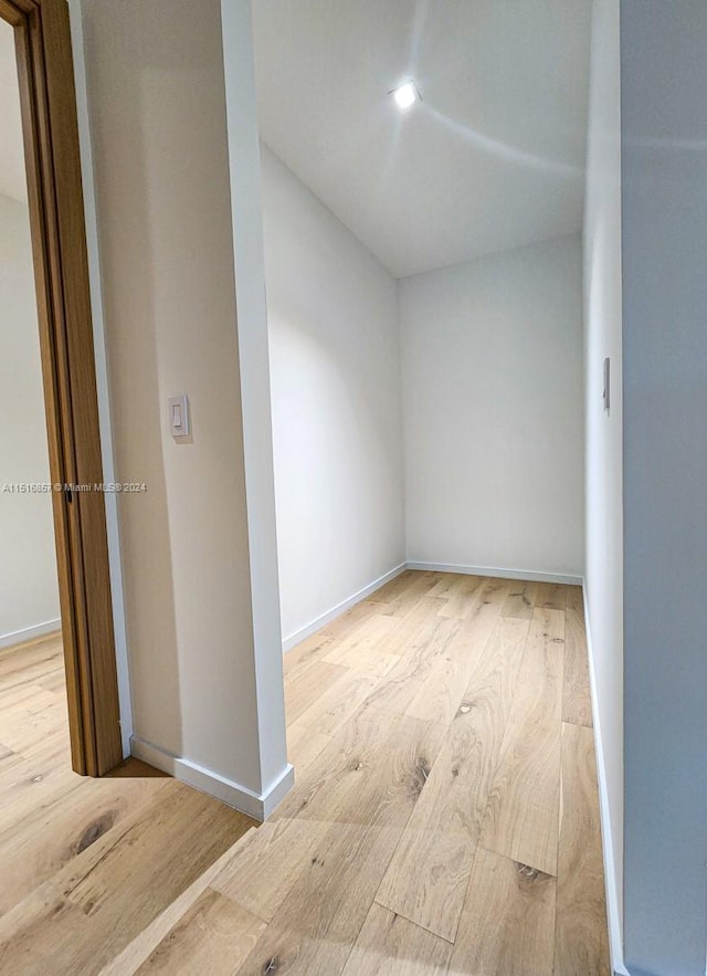 empty room featuring light hardwood / wood-style floors