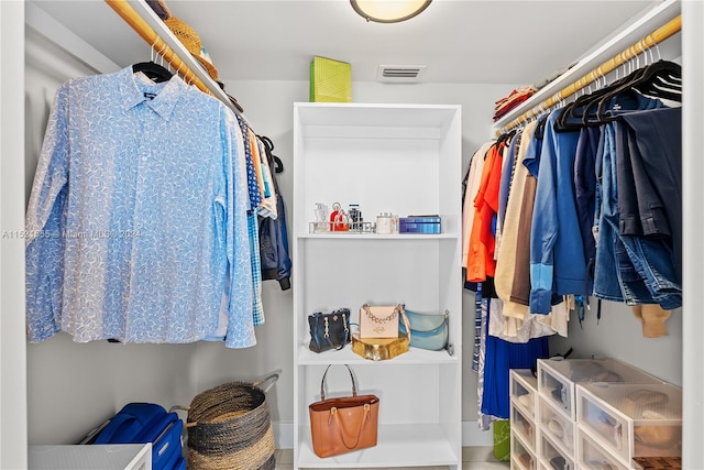 view of walk in closet