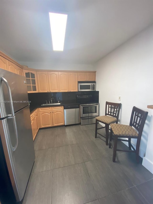 kitchen featuring stainless steel appliances and sink