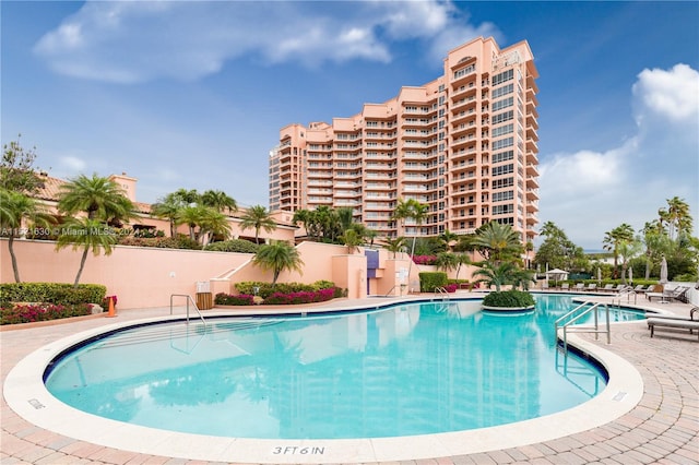 view of pool with a patio