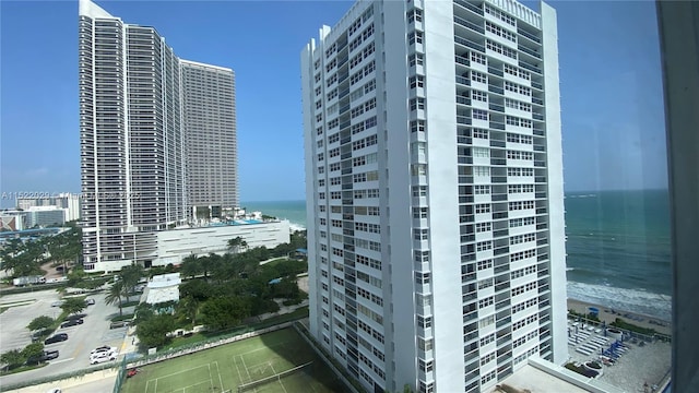 view of city featuring a water view