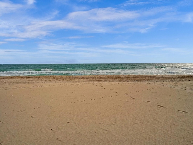 property view of water with a beach view