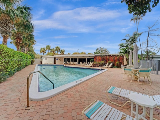 view of pool with a patio area