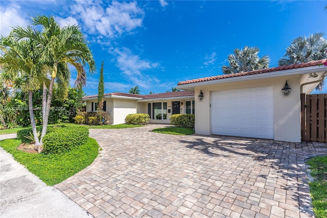 view of front of house featuring a garage