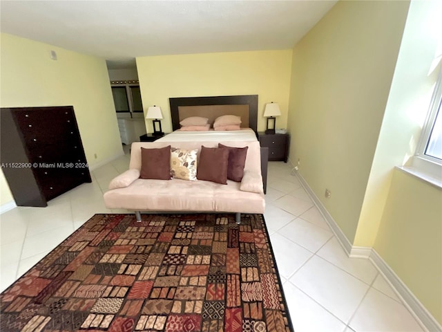 view of tiled bedroom