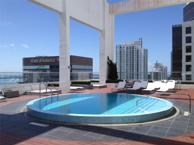 view of pool with a patio