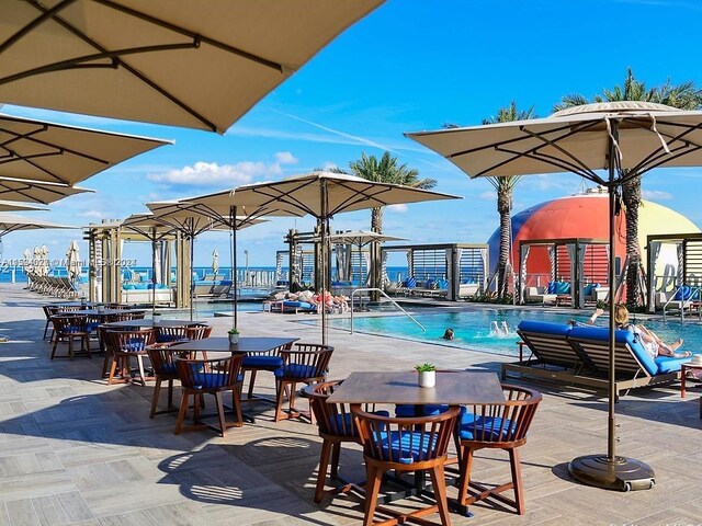 view of pool featuring a patio area