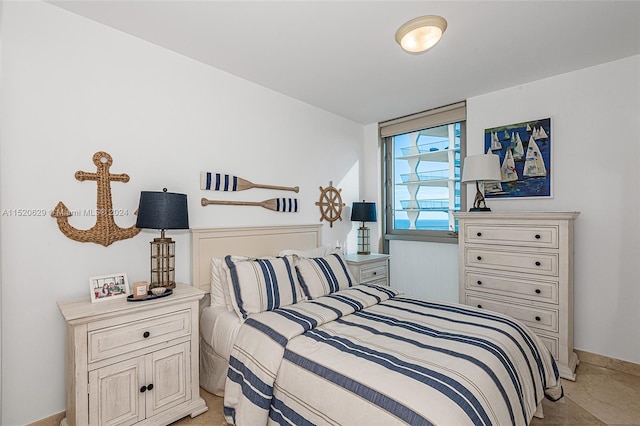 view of tiled bedroom