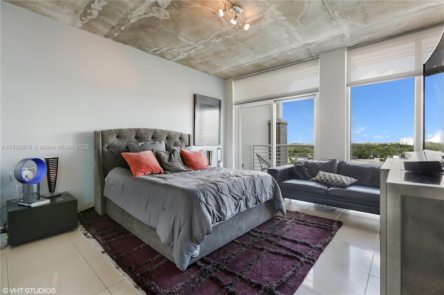 view of tiled bedroom