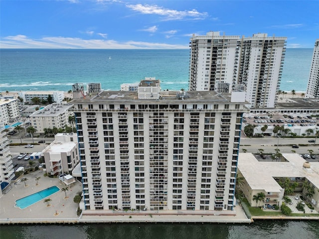 view of property featuring a water view