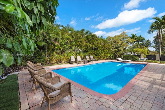 view of pool with a patio area