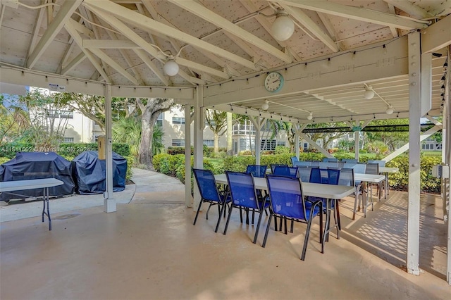 view of patio / terrace with a gazebo